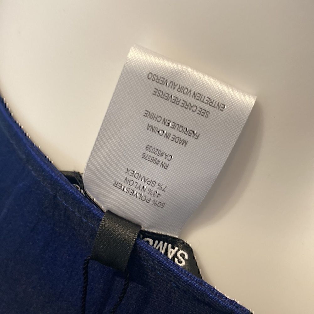 NWT Samuel Dong Royal Blue Taffeta Stretch 2 Piece Set Midnight  Blue Large - Picture 12 of 13
